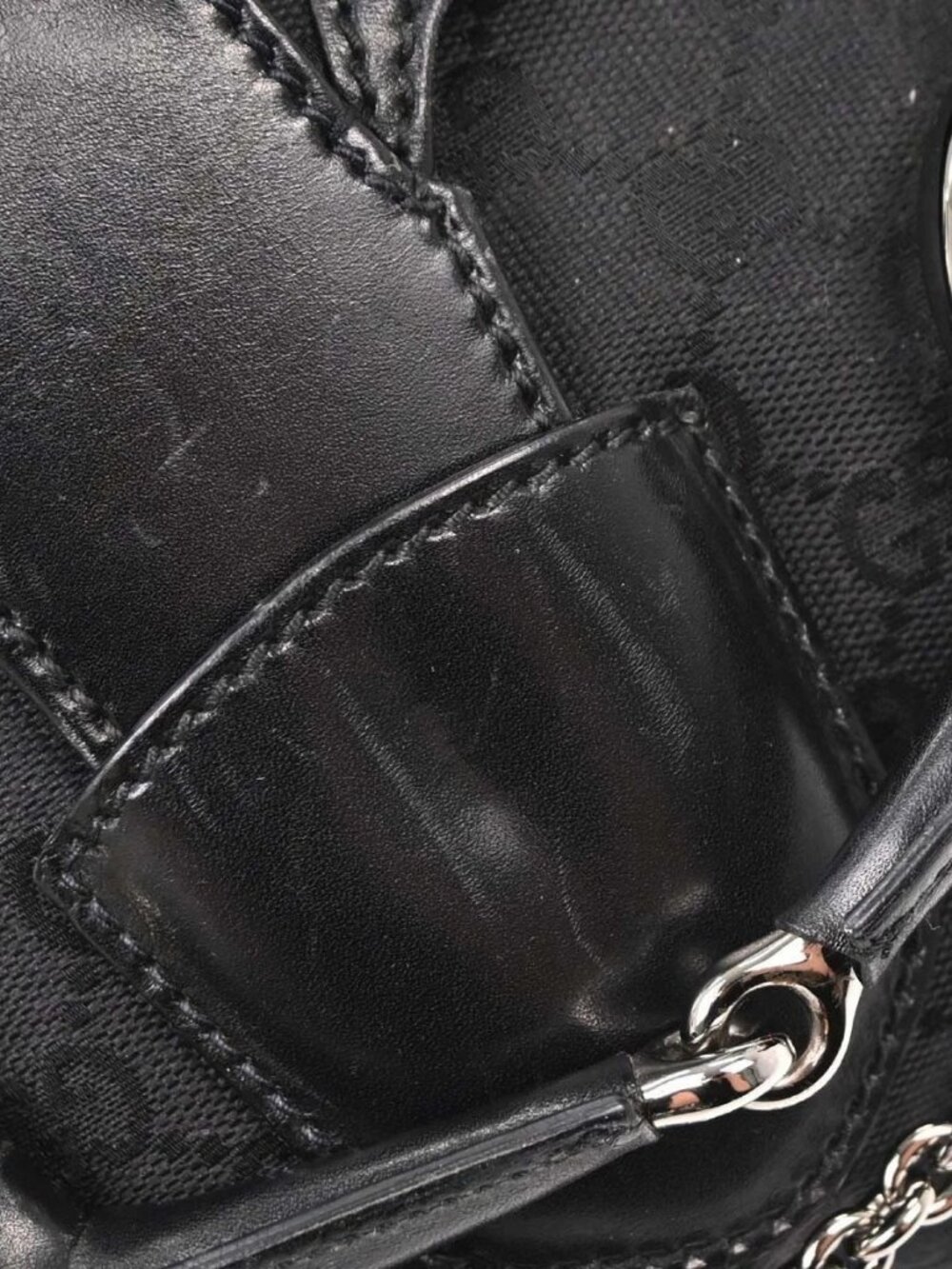 Gucci Black Horsebit GG Handbag - Picture 9 of 16
